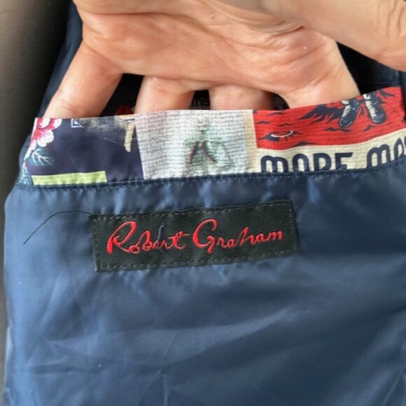 Robert Graham Quilted Snap-Front Weather-Resistant Chore Jacket Navy Blue XL NWT - Picture 12 of 16